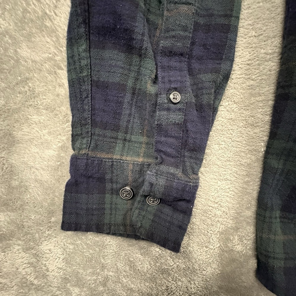 Eddie Bauer Men's L Flannel Plaid‎ LS Button Up Cotton Shirt SEE DESCRIPTION - Picture 11 of 16